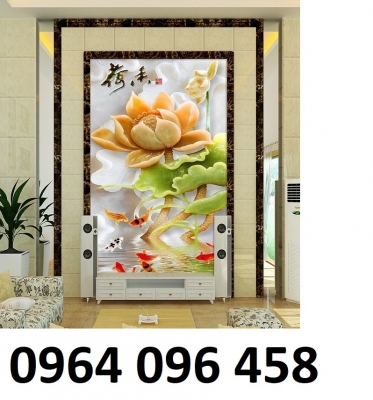 Tranh 3d - tranh gạch 3d trang trí phòng khách - HGFF4