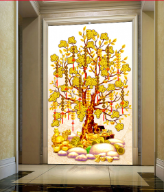Tranh gạch 3D cây kim tiền