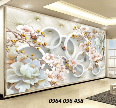 Mẫu tranh gạch 3d phòng khách đẹp - 799CP