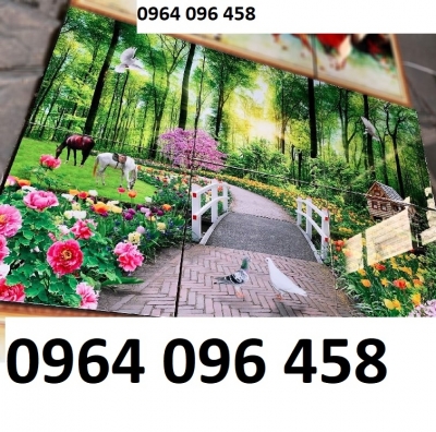 Tranh gạch 3d - gạch tranh 3d trang trí phòng khách - KDSX32