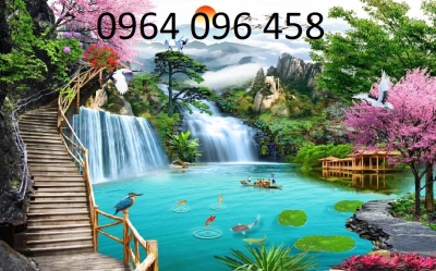 Tranh cảnh đồng quê sông núi - CB744