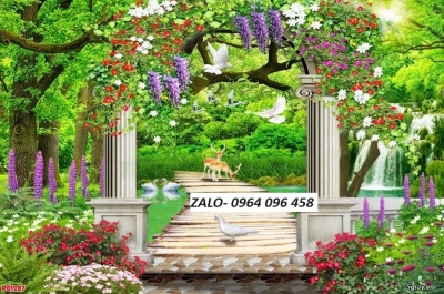 Tranh 3d - tranh gạch 3d phong cảnh thiên nhiên - SXCV833