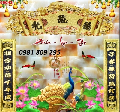 gạch tranh 3d phòng thờ