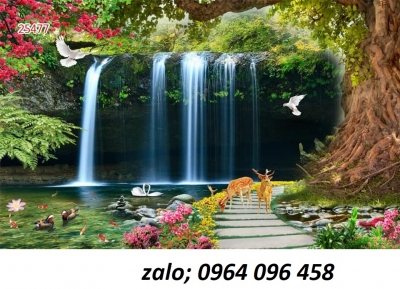 Tranh gạch 3d ốp tường phong cảnh đồng quê - HKNM9