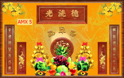 Tranh phòng thờ - gạch men 3D