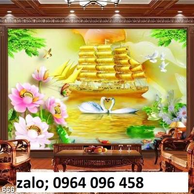 Tranh gạch ốp tường thuận buồm xuôi gió - 4666CV