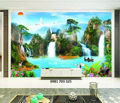 Tranh gạch 3D sơn thủy hữu tình