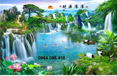 Tranh gạch phong cảnh đồng quê 3d - KBV4