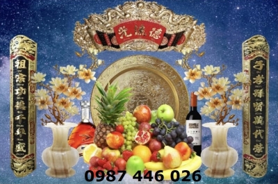 Tranh gạch men ban thờ, gạch ốp tường phòng thờ HP8332
