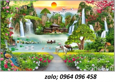 Tranh gạch men 3d phong cảnh đẹp - KMNN94