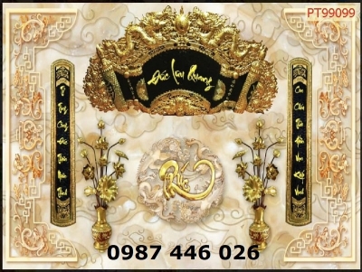 Tranh gạch men phòng thờ Ho6882