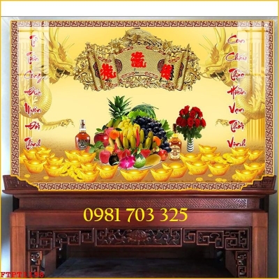 Tranh phòng thờ, gạch tranh ốp tường 3D