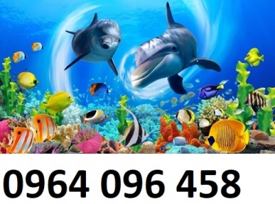 Tranh gạch 3d cá heo đại dương - 0444XC