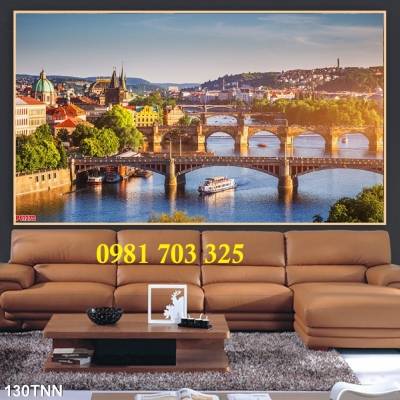 Gạch tranh phong cảnh thiên nhiên trang trí tường