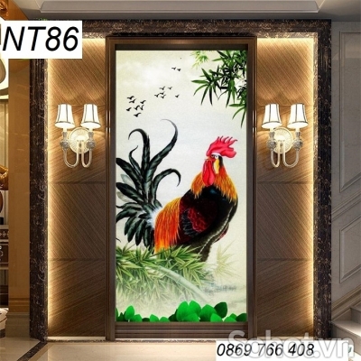 Tranh con gà trống - tranh gạch 3d con gà trống - 854SN