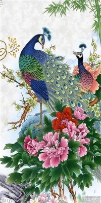 Tranh gạch 3d dán tường phòng khách - 77C