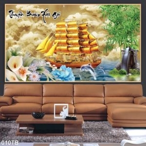 Tranh gạch 3d thuận buồm xuôi gió - JDCC5