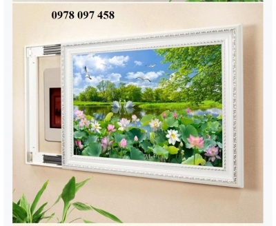 Tranh gạch men 3D - tranh hoa sen