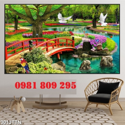 Tranh phong cảnh - gạch 3d phong cảnh