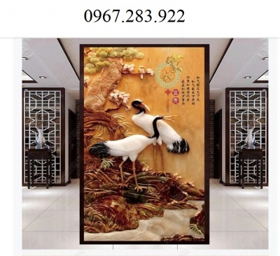 Tranh 3D- Tranh chim Hạc