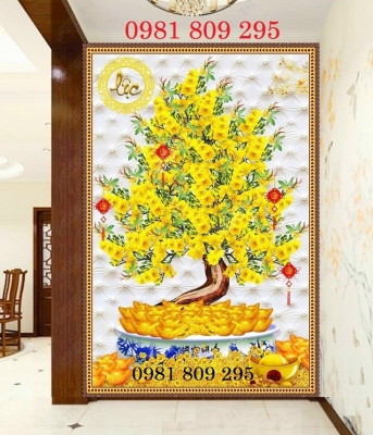 Gạch trang trí hoa mai