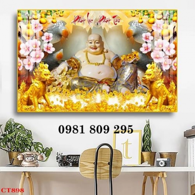 Gạch tranh 3d phật di lặc