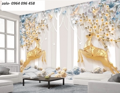 Tranh gạch 3d trang trí phòng khách - CV644