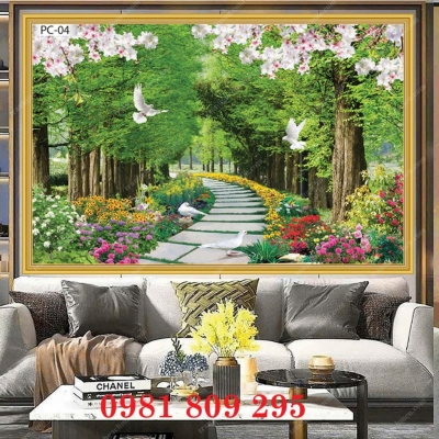 Gạch 3d trang trí , gạch ốp tường phong cảnh
