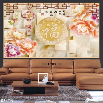 Tranh gạch men sứ ngọc 3D