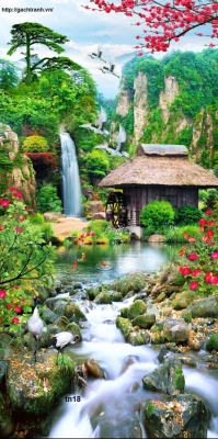 Tranh gạch ốp tường 3d phong cảnh - DCB65