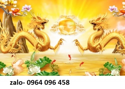 Tranh gạch 3d ốp tường rồng phượng - 789B