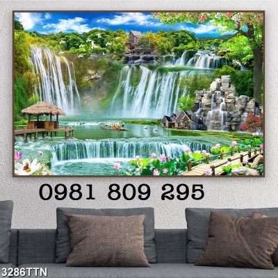 Tranh 3d phong cảnh - tranh gạch 3d phong cảnh