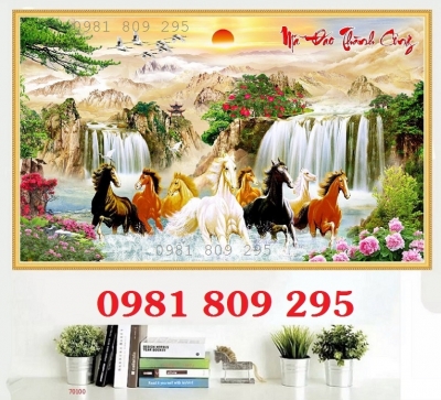 Tranh gạch men , tranh ốp tường hình ngựa