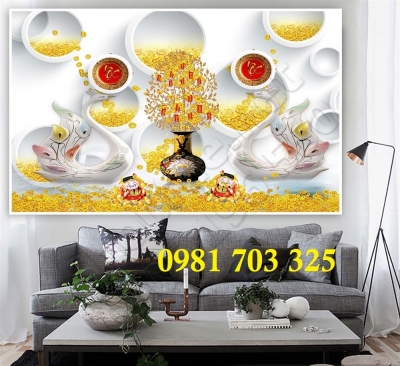 Tranh gạch tài lộc phú quý