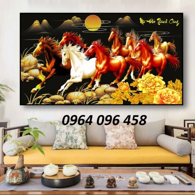 Tranh gạch 3d mã đáo thành công - BVV44