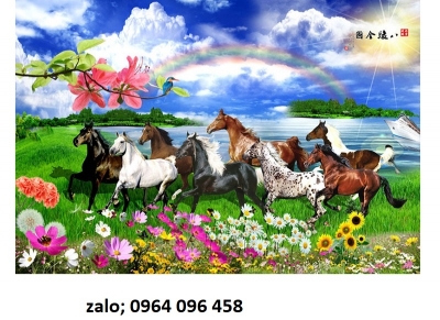 Tranh gạch ốp tường mã đáo thành công 3d - NNXX33