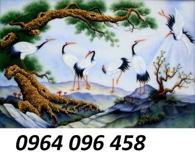 Tranh gạch 3d phong thủy tùng hạc - CM432