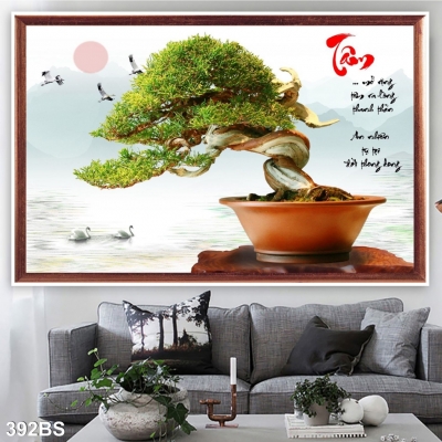 Tranh cây bonsai ốp tường trang trí