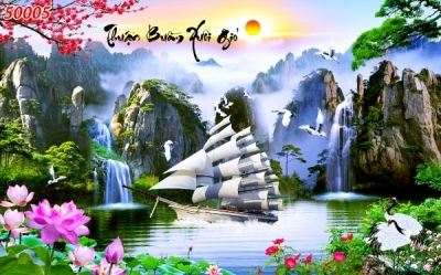 Tranh 3D - thuận buồm xuôi gió