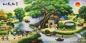 Gạch tranh phong cảnh đồng quê 3d - NCVB93