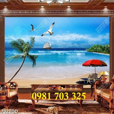 Gạch cảnh biển 3D trang trí đẹp