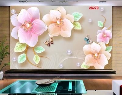 tranh hoa 3D ốp tường