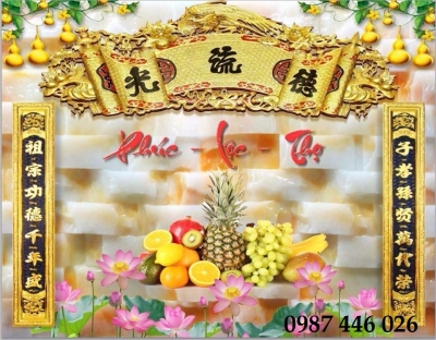 Gạch tranh gạch men phòng thờ HP293