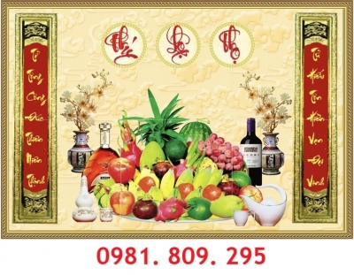 Tranh 3d phòng thờ , tranh gạch câu liễng hay