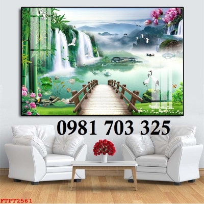 Tranh gạch 3D phong cảnh sơn thủy hữu tình