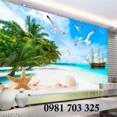 Tranh phong cảnh biển, tranh gạch