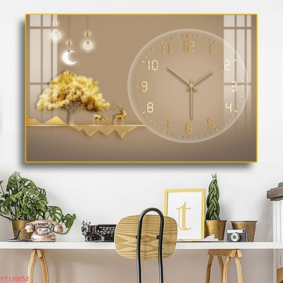 Bức tranh 3D họa tiết đồng hồ