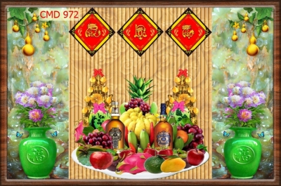 Tranh dán tường phòng thờ