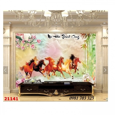 Tranh gạch- gạch tranh 3D bát mã