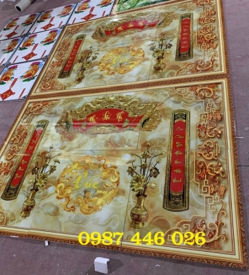 Tranh gạch phòng thờ, gach trang trí, tranh 3d